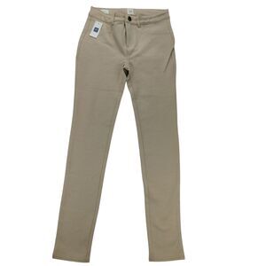 x2 NWT Girls Gap Kids Ponte Pants Size 12 Regular Wicker Beige Stretch